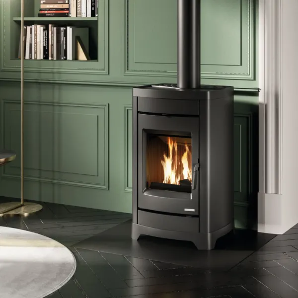 Poêle à bois Palazzetti Charlotte 10G Puissance 10.4kW Sortie Fumée Supérieure