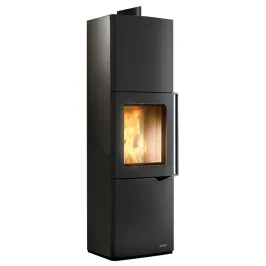 Poêle à bois canalisable Palazzetti Eva S Puissance 7kW Sortie Fumée Supérieure