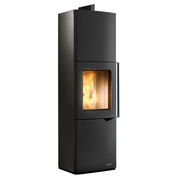 Poêle à bois canalisable Palazzetti Eva S Puissance 7kW Sortie Fumée Supérieure