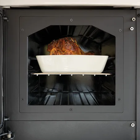 Poêle à bois Palazzetti Eva S Con Forno Puissance 7kW Avec Four de Cuisson Sortie Fumée Supérieure
