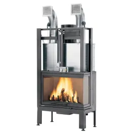 Cheminée à bois Palazzetti Ecomonoblocco MX 64 Angolo Puissance 11kW A