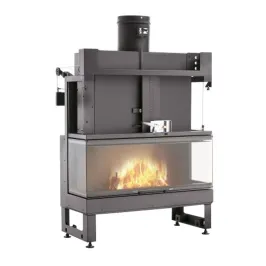 Cheminée à bois Palazzetti Ecomonoblocco EM 16:9 3D Puissance 20kW A