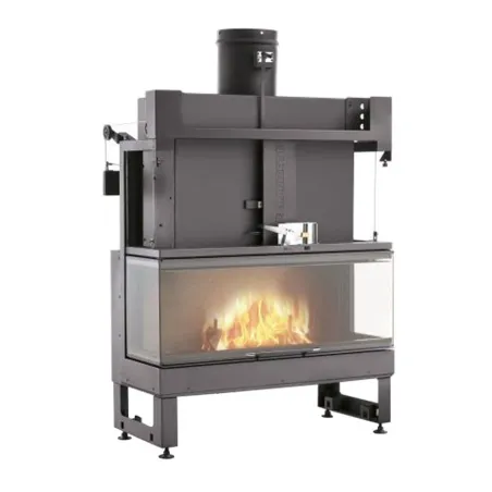 Cheminée à bois Palazzetti Ecomonoblocco EM 16:9 3D Puissance 20kW A