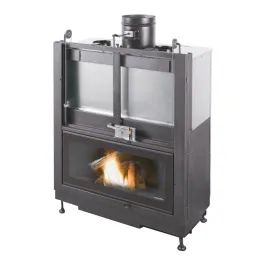 Cheminée à bois Palazzetti Ecomonoblocco EM 16:9 Frontale Puissance 19.8kW A