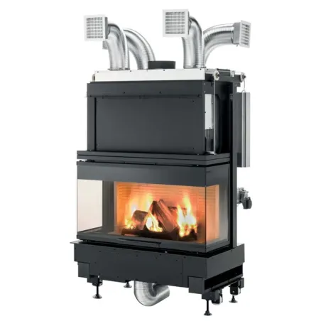 Cheminée à bois Palazzetti Ecomonoblocco WT 16:9 3D Puissance 12.5kW A+