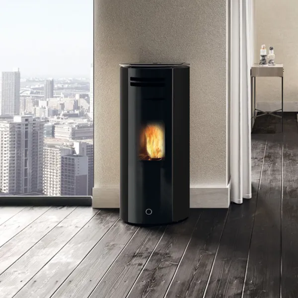 Poêle à granulés canalisable EK63 Spy 110+ Evo Back Puissance 10.5kW Sortie Fumée Postérieure Ø8cm