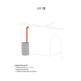 kit pour canaliser l'air chaud Edilkamin EK63 Kit 12 pour une pièce adjacente 2