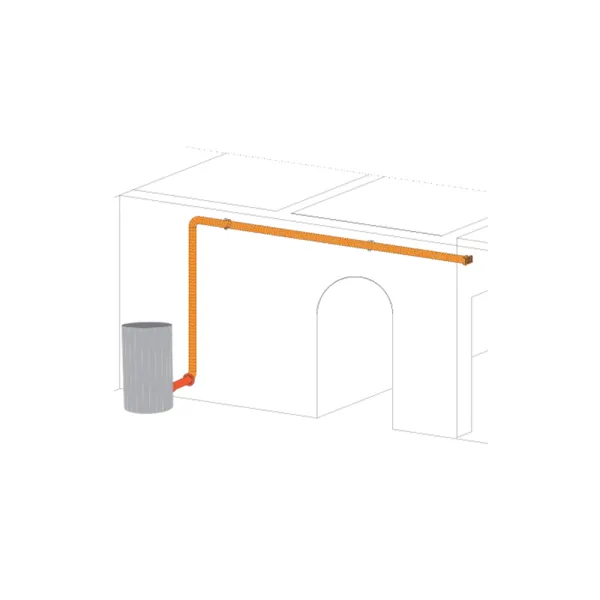 kit pour canaliser l'air chaud Edilkamin EK63 Kit 12 Bis pour une pièce éloignée
