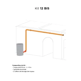kit pour canaliser l'air chaud Edilkamin EK63 Kit 12 Bis pour une pièce éloignée 2
