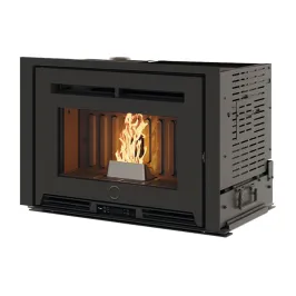 Insert à granulés EK63 Pellek 80 Evo2 Puissance 8kW Sortie Fumée Supérieure Ø8cm