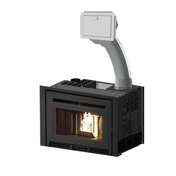 Insert à granulés EK63 Pellek 80 Evo2 Puissance 8kW Sortie Fumée Supérieure Ø8cm