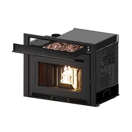 Insert à granulés canalisable EK63 Pellek 100+ Evo2 Puissance 10kW Sortie Fumée Supérieure Ø8cm 2