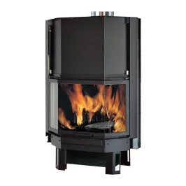 Foyer à bois canalisable EK63 Firek 3 Prismatico Puissance 15.2kW Sortie Ø 20cm
