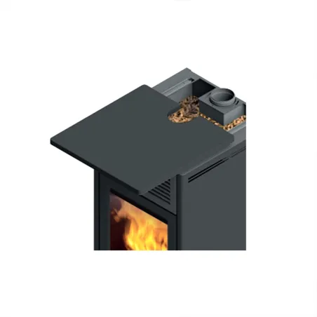 Poêle à granulés Edilkamin Slide 5 Puissance 5.1kW Sortie Fumée Supérieure Ø8 cm