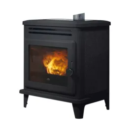 Poêle à granulés en fonte EDILKAMIN Lille 7 Evo Puissance 6.5kW Sortie Fumée Supérieure ou Postérieure Ø8 cm