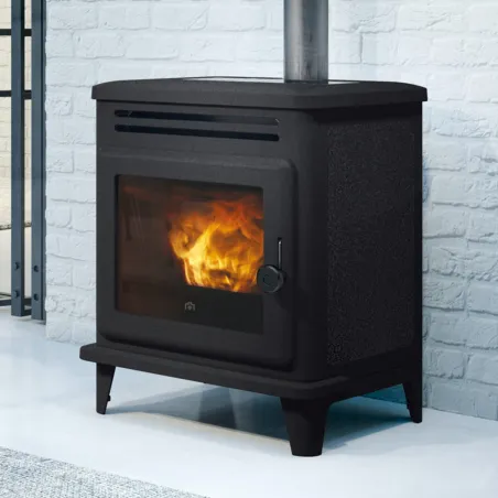 Poêle à granulés en fonte EDILKAMIN Lille 7 Evo Puissance 6.5kW Sortie Fumée Supérieure ou Postérieure Ø8 cm