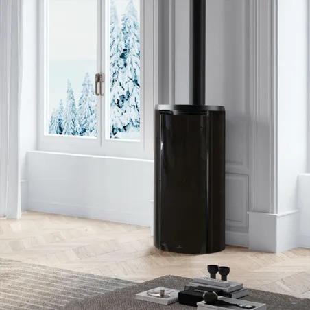 Poêle à granulés étanche Edilkamin Celia Air Tight C Magic Puissance 7.2kW Wi-Fi Sortie Fumée Coaxiale Ø8/13 cm