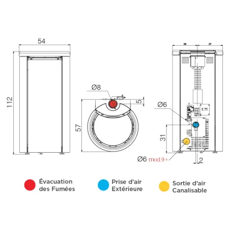 Poêle à granulés Edilkamin Lumea 7 Top Puissance 7.2kW Wi-Fi Sortie Fumée Supérieure Ø8 cm