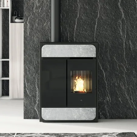 Poêle à granulés canalisable Edilkamin Bild 9+ Coax Puissance 8.6kW Sortie Fumée Coaxiale Ø8/13 cm