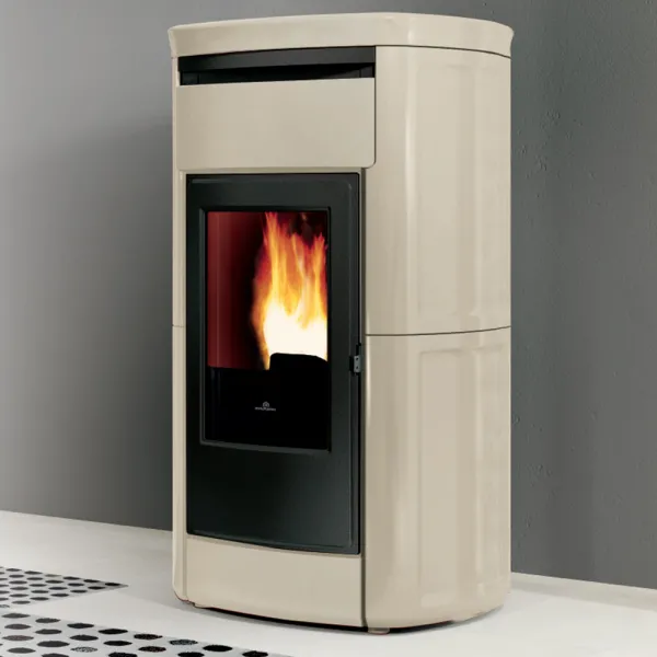 Poêle à granulés canalisable Edilkamin Kira 13++ Evo Puissance 12.6kW Sortie Fumée Postérieure Ø8 cm