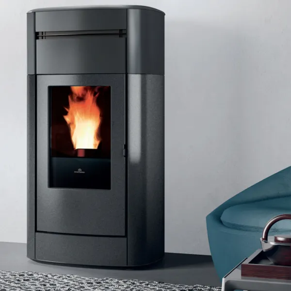 Poêle à granulés canalisable Edilkamin Vyda 13++ Evo Puissance 12.6kW Sortie Fumée Postérieure Ø8 cm