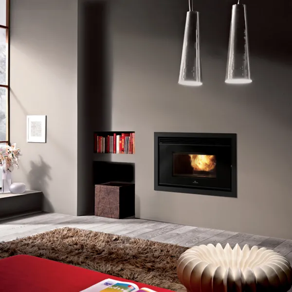 Foyer à granulés canalisable EDILKAMIN Pellkamin 12++ Evo Puissance 12.7kW Sortie Fumée Supérieure Ø8 cm