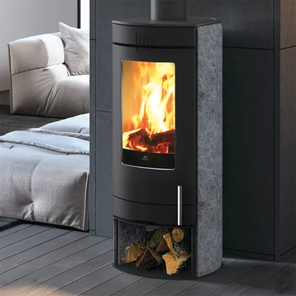 Poêle à bois EDILKAMIN Polo Open Evo2 Puissance 8.2kW A+ Sortie Fumée Supérieure Ø15 cm