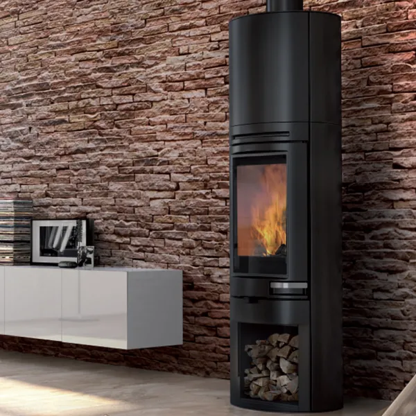 Poêle à bois EDILKAMIN Tally Evo2 série S Puissance 8.2kW Sortie Fumée Supérieure Ø15 cm