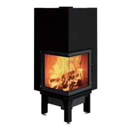 Cheminée à bois d'angle EDILKAMIN Windo2 50 Puissance 12.2kW Sortie Fumée Supérieure Ø18 cm