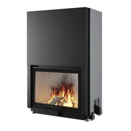 Cheminée à bois EDILKAMIN Windo 70 Evo Puissance 14.3kW Sortie Fumée Supérieure Ø18 cm