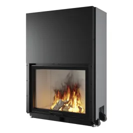 Cheminée à bois EDILKAMIN Windo 90 Evo Puissance 17.9kW Sortie Fumée Supérieure Ø18 cm
