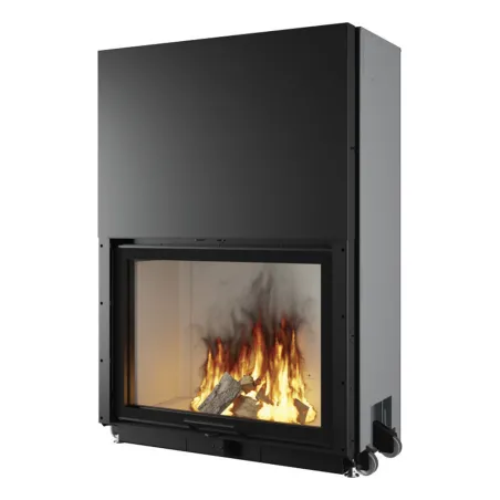 Cheminée à bois EDILKAMIN Windo 90 Evo Puissance 17.9kW Sortie Fumée Supérieure Ø18 cm