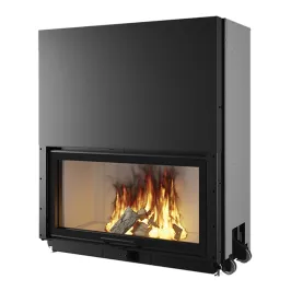 Cheminée à bois EDILKAMIN Windo 100 Evo Puissance 15kW Sortie Fumée Supérieure Ø18 cm