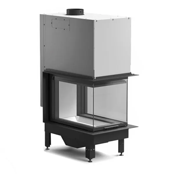 Cheminée à bois à trois faces MCZ Plasma T50 Wood Puissance 18.2kW Sortie Fumée Supérieure Ø20 cm