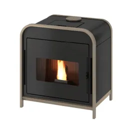 Poêle à granulés étanche CADEL Frame 9 Ps Air ventilé Puissance 9.3kW WiFi Sortie Fumée Postérieure