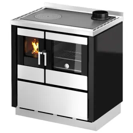 Cuisinière à bois CADEL Kook 80 Puissance 7.5kW Sortie Fumée Postérieure ou Supérieure