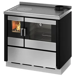 Cuisinière à bois CADEL Kook 90 4.0 Puissance 7.5kW Sortie Fumée Postérieure ou Supérieure