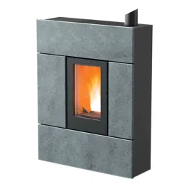 Poêle à granulés canalisable MCZ Ray Comfort Air 8 XUP Puissance 7.8kW Sortie Fumée Supérieure Coaxiale