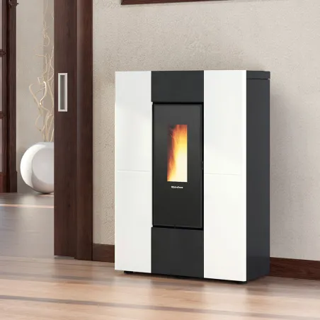 Poêle à granulés canalisable Extraflame Marilena Plus 5.0 Puissance 8.0kW Sortie Fumée Postérieure Supérieure ou Latérale
