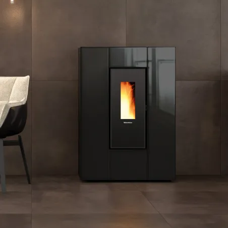 Poêle à granulés canalisable Extraflame Marilena Plus Crystal 5.0 Puissance 8kW Sortie Fumée Postérieure Supérieure ou Latérale