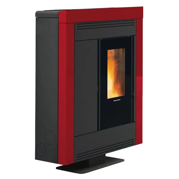 Poêle à granulés canalisable Extraflame Souvenir Plus Steel 5.0 Puissance 10kW Sortie Fumée Postérieure Supérieure ou Latérale