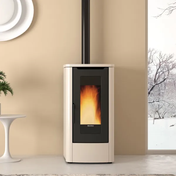 Poêle à granulés ventilé Extraflame Teorema 5.0 Puissance 12.0kW Sortie Fumée Postérieure ou Supérieure