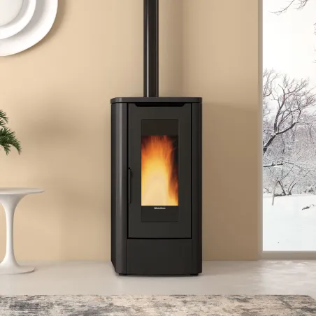 Poêle à granulés canalisable Extraflame Teorema Plus 5.0 Puissance 12.0kW Sortie Fumée Postérieure ou Supérieure