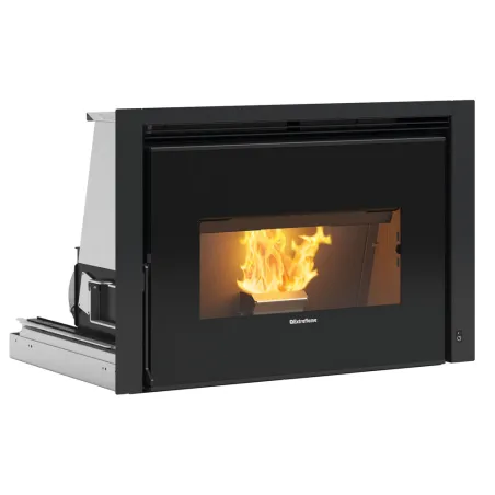 Insert à granulés ventilé Extraflame Comfort P85 Puissance 12.0kW Sortie Fumée Supérieure