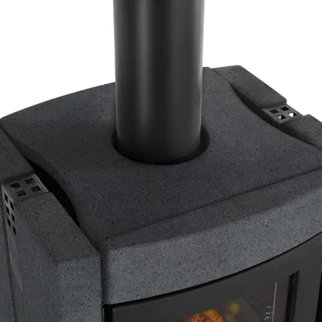 Poêle à bois La Nordica Ester BII Puissance 7.5kW Sortie Fumée Supérieure