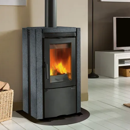 Poêle à bois La Nordica Ester BII Puissance 7.5kW Sortie Fumée Supérieure