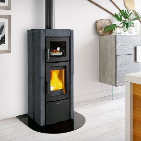 Poêle à bois La Nordica Ester Forno Evo Puissance 8.2kW Sortie Fumée Supérieure