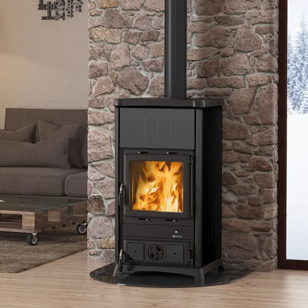 Poêle à bois La Nordica Fedora Steel Puissance 8.3kW Sortie Fumée Supérieure