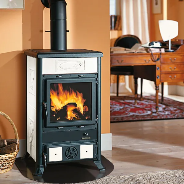Poêle à bois La Nordica Rossella R1 5.0  Puissance 9kW Sortie Fumée Supérieure