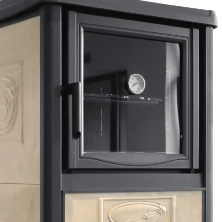 Poêle à bois La Nordica Rossella Plus Forno 5.0 Puissance 9.4kW Sortie Fumée Supérieure
